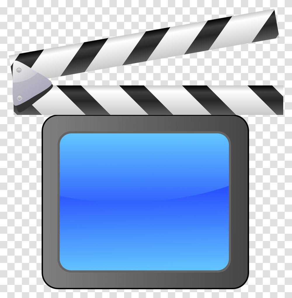 Download Movie Film Cinema Clapperboard Clapboard Claqueta De Video, Monitor, Screen, Electronics, Display Transparent Png