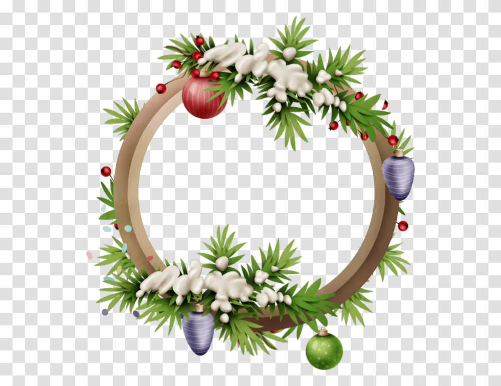 Download Mq Christmas Frame Frames Border Borders Clip Art, Wreath, Birthday Cake, Dessert, Food Transparent Png