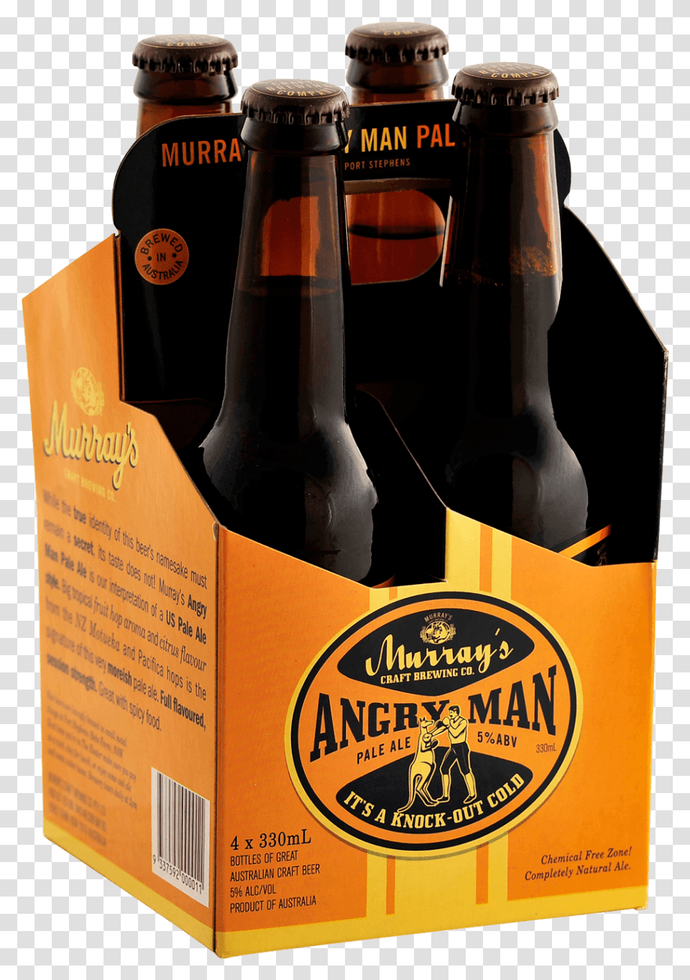 Download Murray's Angry Man Pale Ale Wheat Beer, Alcohol, Beverage, Drink, Bottle Transparent Png