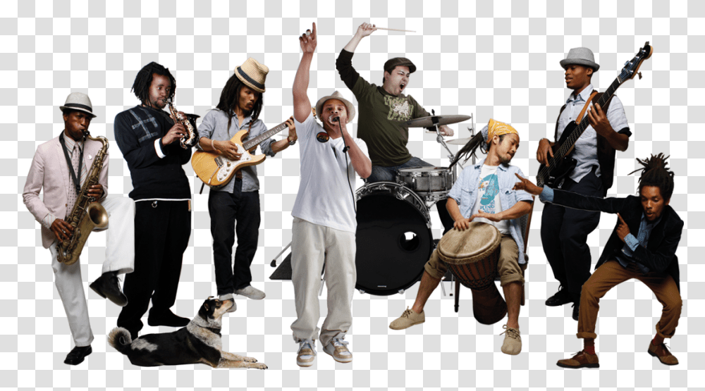 Download Music Band Band Stock Photo, Person, Musician, Musical Instrument, Guitar Transparent Png