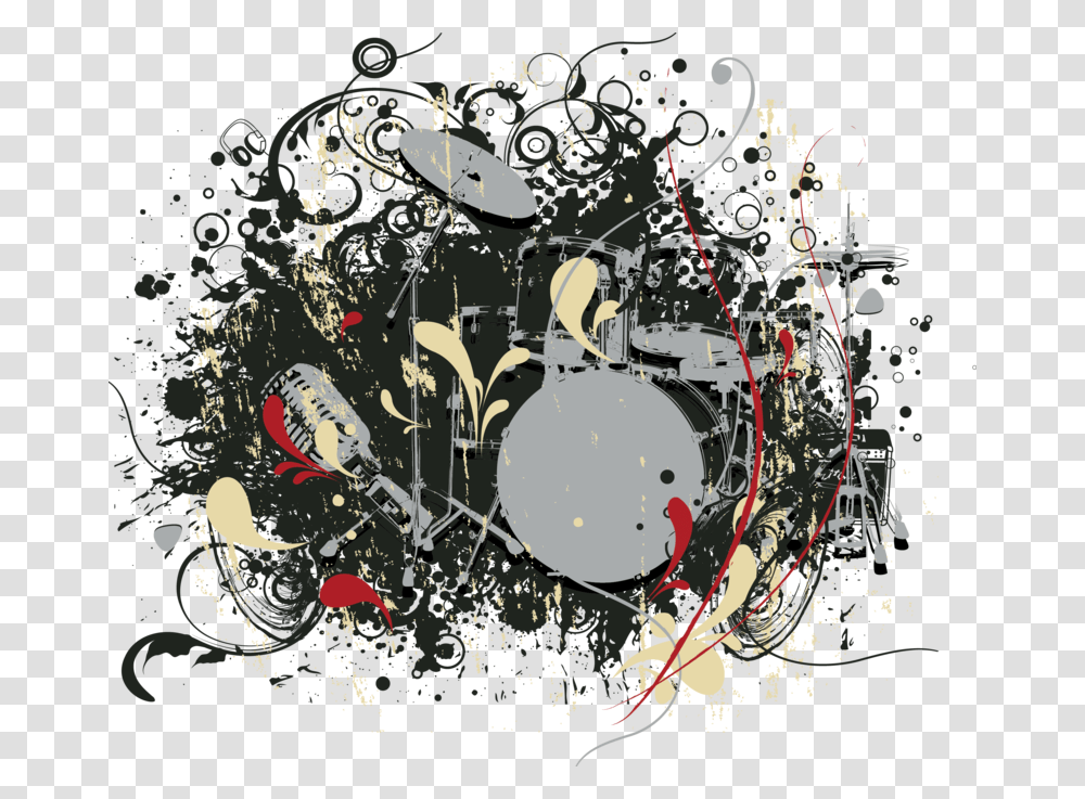 Download Music Clipart For Designing Projects Art Music, Modern Art, Drawing, Floral Design Transparent Png
