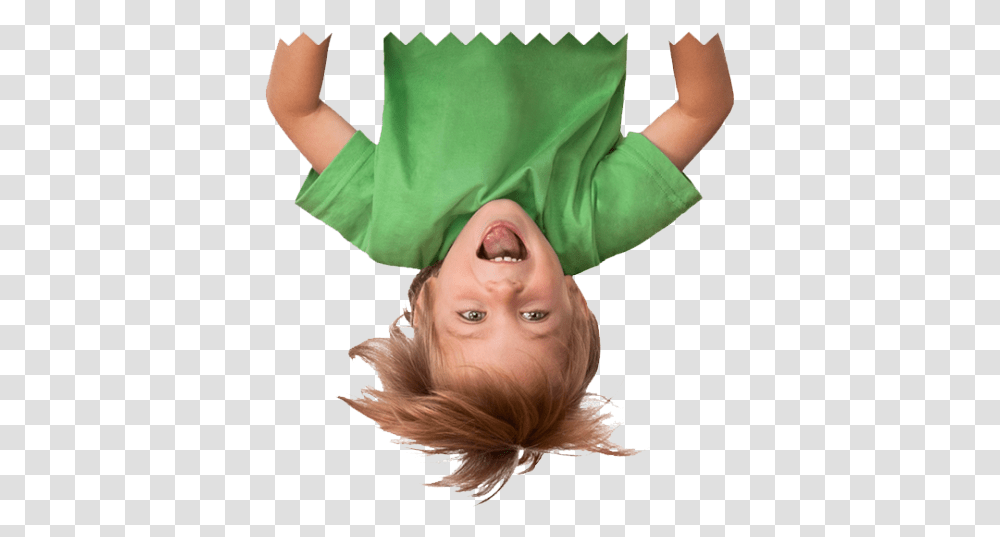 Download My Boys Love The Little Gym Kid Looking Down Kids Upside Down, Person, Face, Clothing, Finger Transparent Png