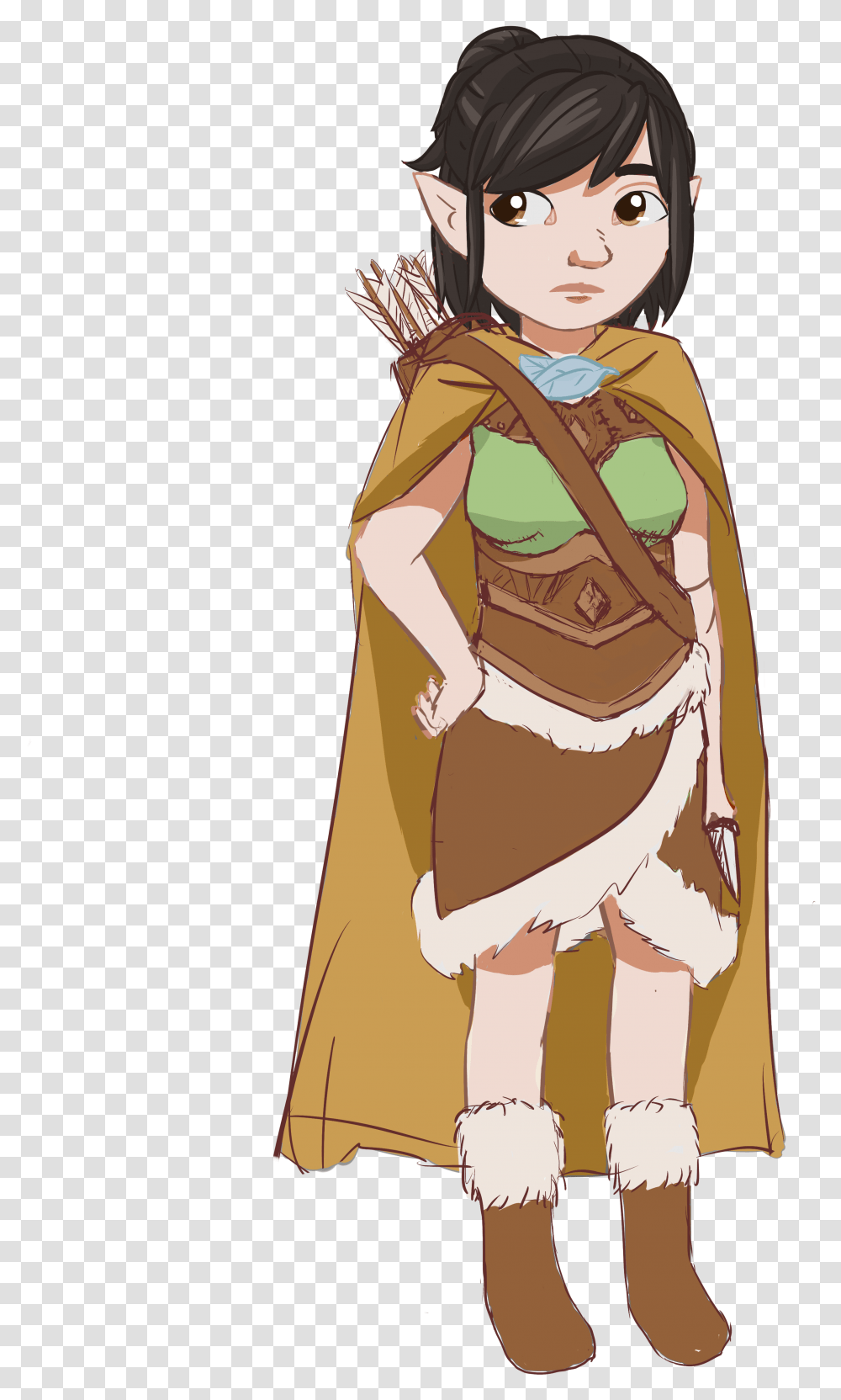 Download My Dnd Character A Halfling Girl Dungeons Female Halfling Character, Clothing, Person, Fashion, Sleeve Transparent Png