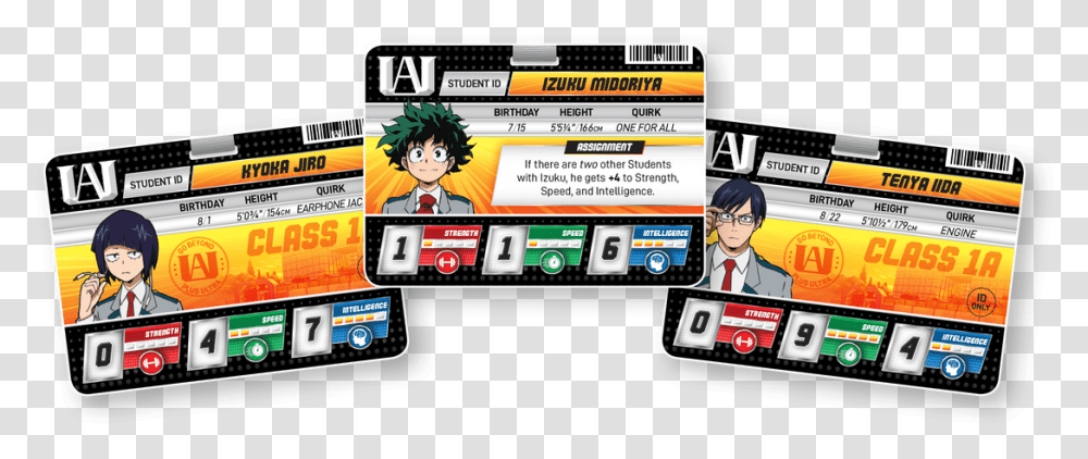 Download My Hero Academia Logo English My Hero Academia Card Game, Person, Electronics, Label, Text Transparent Png