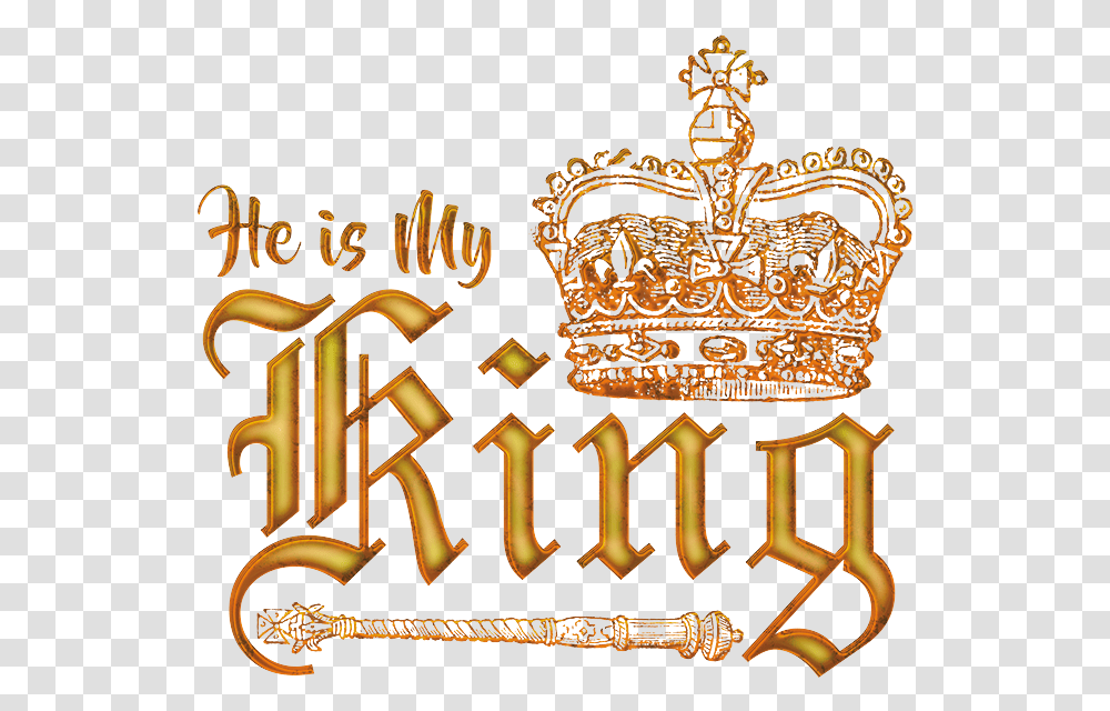 Download My King Crown Full Size Image Pngkit Crown Clip Art, Text, Alphabet, Label, Symbol Transparent Png