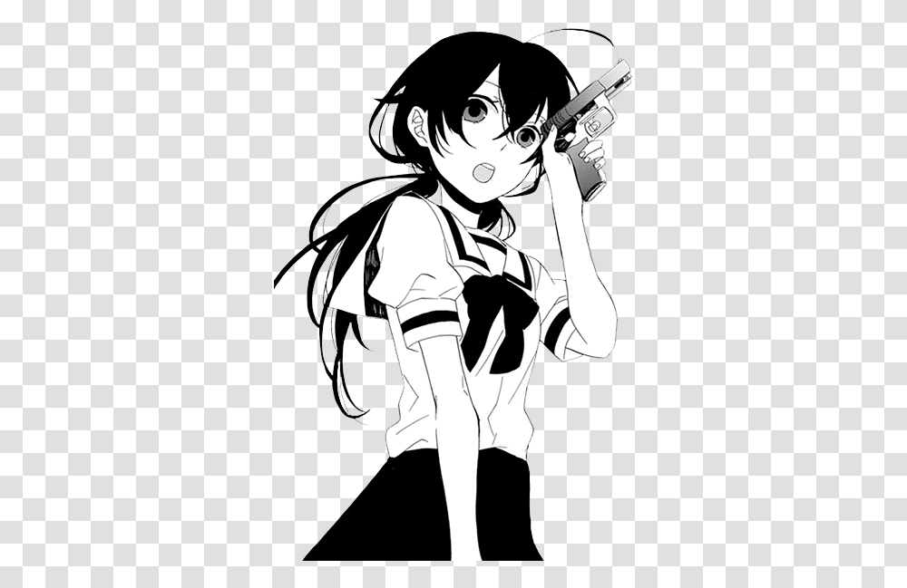 Download My Name's Fern And Aesthetic Is Shitty Anime Black And White Anime Aesthetic, Manga, Comics, Book, Person Transparent Png
