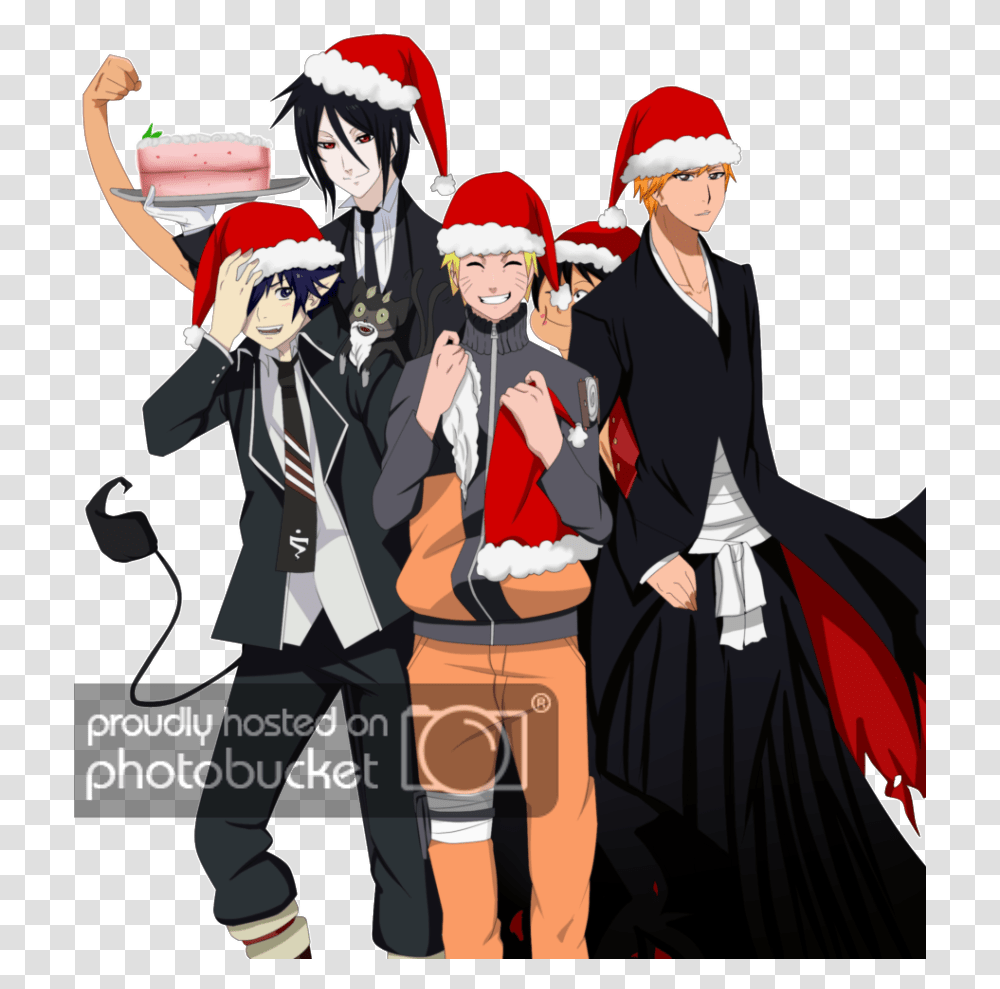 Download Naruto And Rin Okumura Merry Christmas Anime, Person, Human, Comics, Book Transparent Png