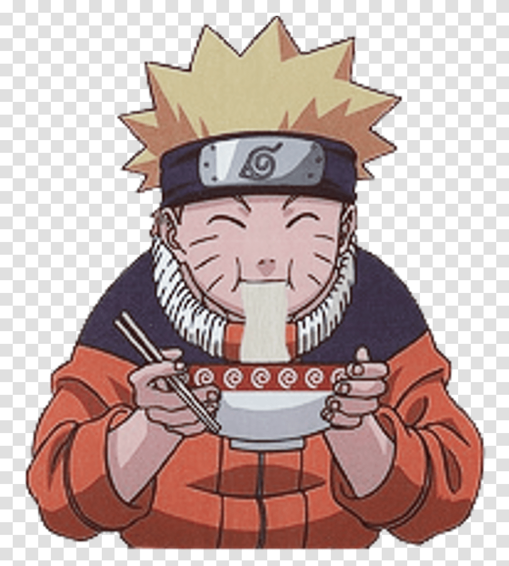 Download Naruto Narutouzumaki Ramen Anime Freetoedit Naruto Uzumaki Eating Ramen, Hand, Mammal, Animal Transparent Png