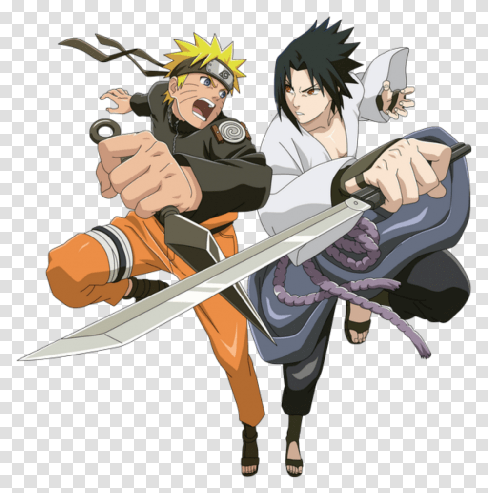 Download Naruto Shippuden Clipart Naruto Vs Sasuke, Person, Human, Duel, Comics Transparent Png