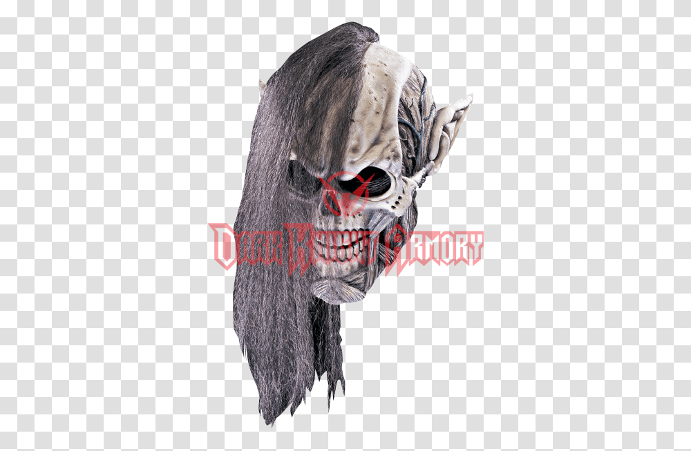 Download Necromancer Skull Mask Necromancer Costume Full Halloween Monsters, Alien, Clothing, Apparel, Hair Transparent Png