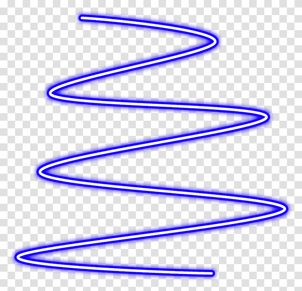 Download Neon Spiral Blue Line Lines Freetoedit Geometric Neon Wavy Line, Light, Purple Transparent Png