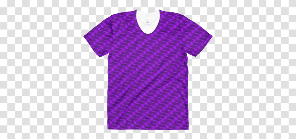 Download Neon Wavy Lines Purple Women's Crew Neck T Shirt Active Shirt, Clothing, Apparel, T-Shirt, Sleeve Transparent Png
