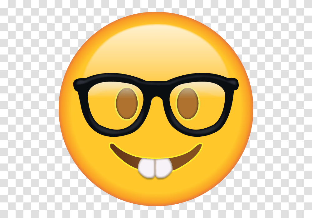 Download Nerd With Glasses Emoji School Emoji, Accessories, Accessory, Goggles, Helmet Transparent Png