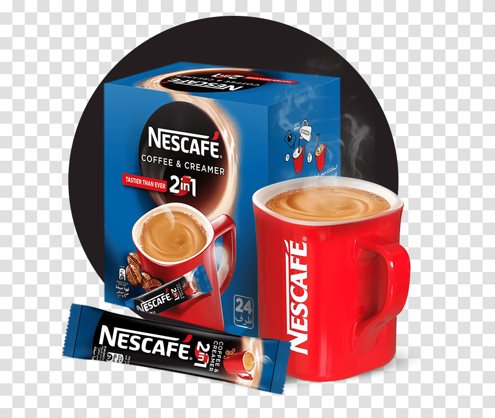 Download Nescafe Image Nescafe 2 In 1 Coffee Creamer, Coffee Cup, Latte, Beverage, Drink Transparent Png