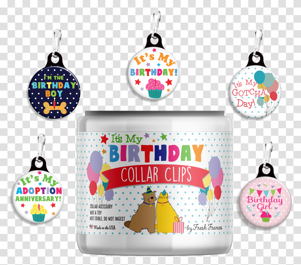 Download New Birthday Collar Clips With Jar V=1494541399 Clip Art, Pendant, Paper, Accessories, Tin Transparent Png