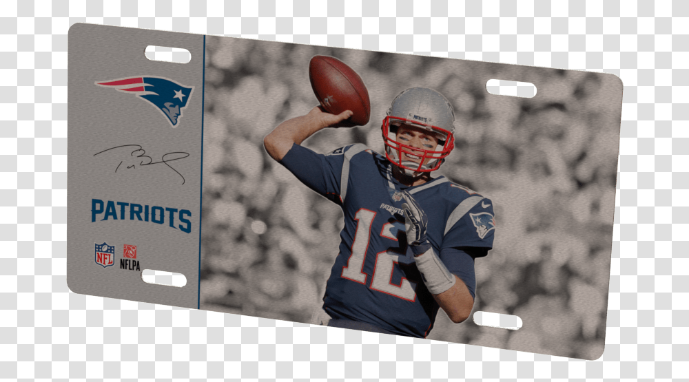 Download New England Patriots Tom Brady Kick American Football, Helmet, Clothing, Apparel, Person Transparent Png