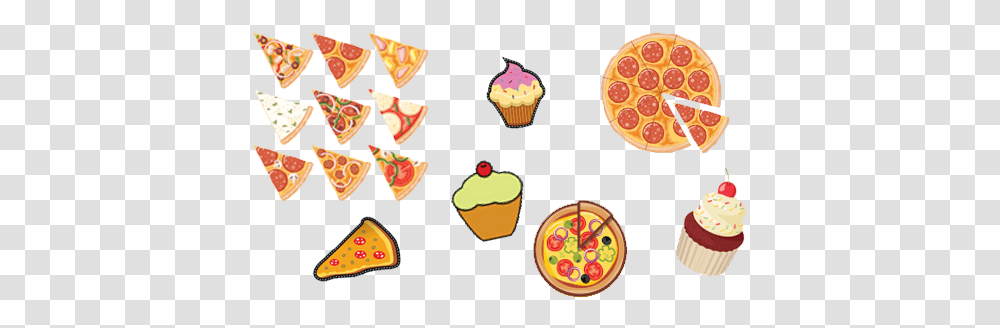 Download New Group Pizza And Cupcakes Pizza And Cupcakes Pizza Slice Art, Cream, Dessert, Food, Creme Transparent Png