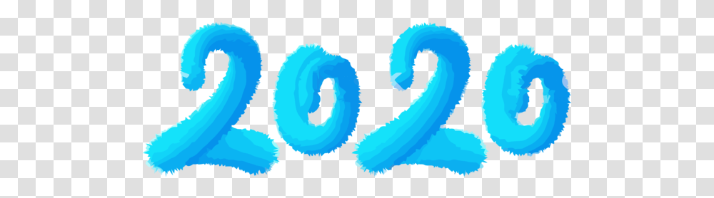 Download New Year 2020 Blue Aqua Turquoise For Happy Day Hq Graphic Design, Text, Number, Symbol, Bird Transparent Png