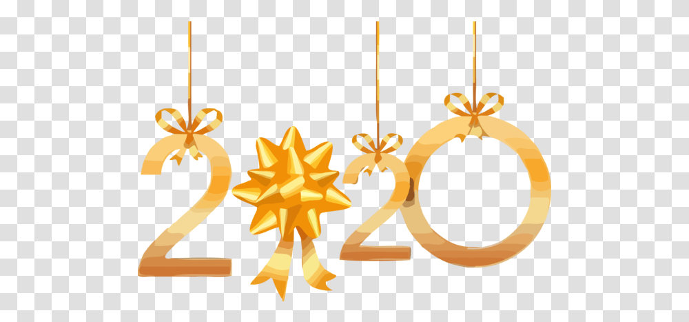 Download New Year 2020 Christmas Ornament Holiday For Happy Canadian Thanksgiving, Symbol, Gold, Star Symbol, Text Transparent Png