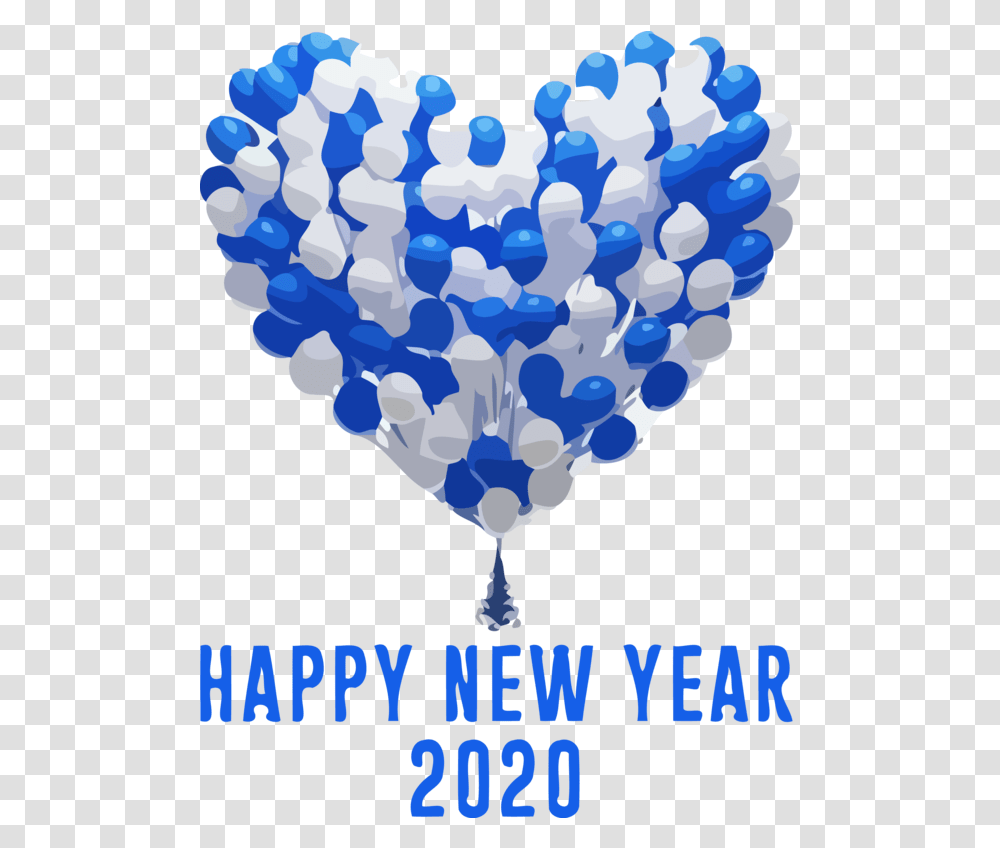 Download New Year Balloon Party Supply For Happy 2020 Cake Happy New Year 2020 Balloons, Sphere, Paper, Poster, Advertisement Transparent Png