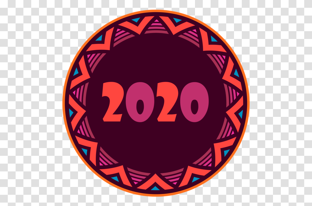 Download New Year Circle Sticker Logo For Happy 2020 Games Logo Lord Shiva Symbol, Label, Text, Number, Purple Transparent Png