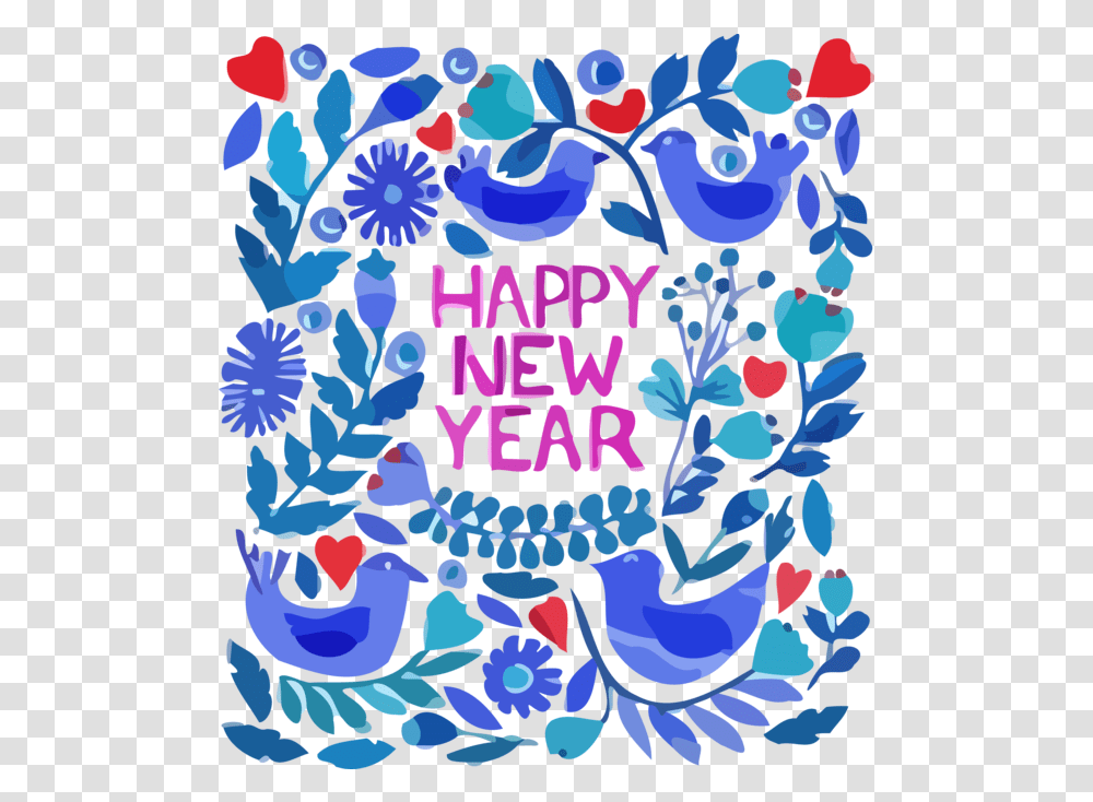 Download New Year Pattern For Happy Background Hq Image New Year Greetings Illustration, Graphics, Art, Floral Design, Doodle Transparent Png