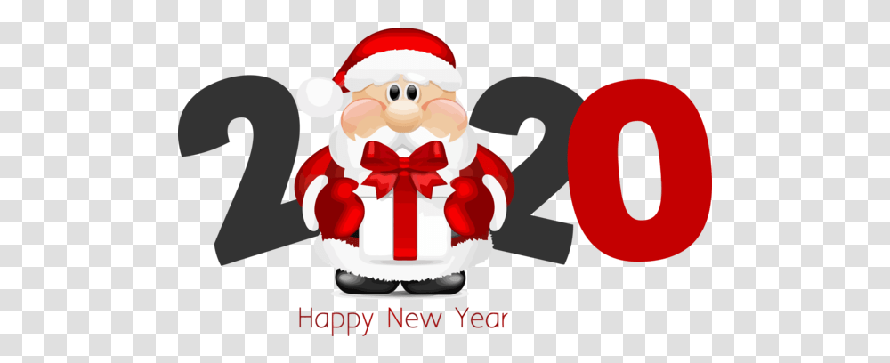 Download New Year Santa Claus Christmas Red For Happy 2020 Happy New Year 2020, Snowman, Winter, Outdoors, Nature Transparent Png