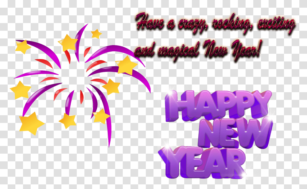 Download New Year Wishes Background New Years Icon Deepavali Crackers Clipart, Graphics, Plant, Purple, Floral Design Transparent Png