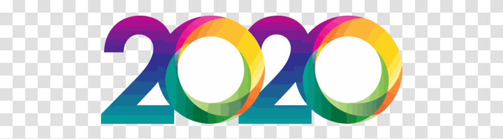 Download New Years 2020 Line Circle Colorfulness For Happy 2020 Clipart Free, Number, Symbol, Text, Graphics Transparent Png