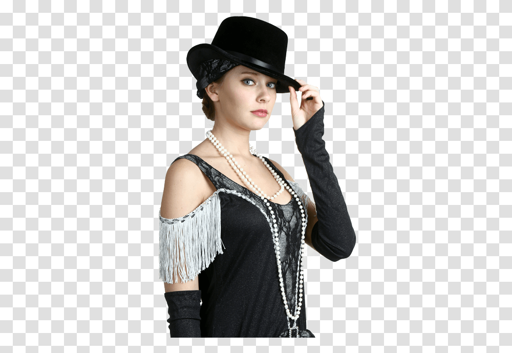 Download New Years Eve Costumes Men And Woman Tipping Hat Pose, Clothing, Person, Evening Dress, Robe Transparent Png
