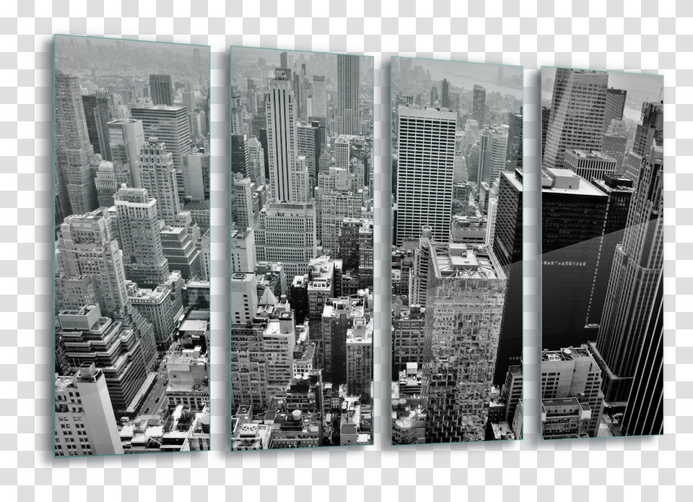 Download New York City Skyline Canvas Amp Glass Wall New New York City, Landscape, Outdoors, Nature, Urban Transparent Png