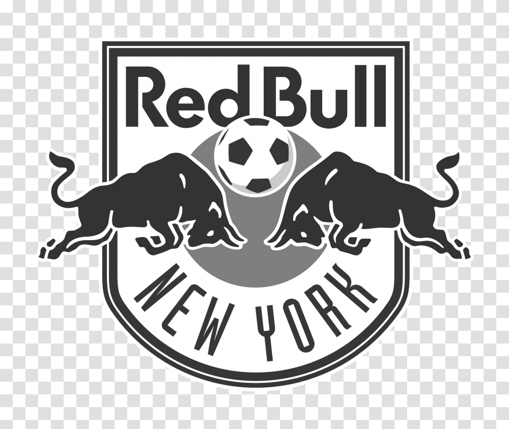 Download New York Red Bulls Logo Black New York Red Bulls, Label, Text, Animal, Alphabet Transparent Png