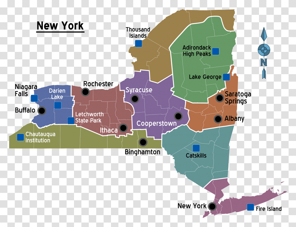 Download New York State Estado De Nueva York, Map, Diagram, Plot, Atlas Transparent Png