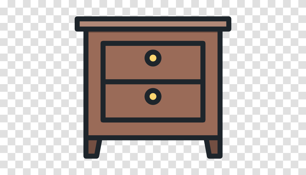 Download Night Stand Icon Clipart Bedside Tables Clip Art Table, Furniture, Cabinet, Drawer, Dresser Transparent Png
