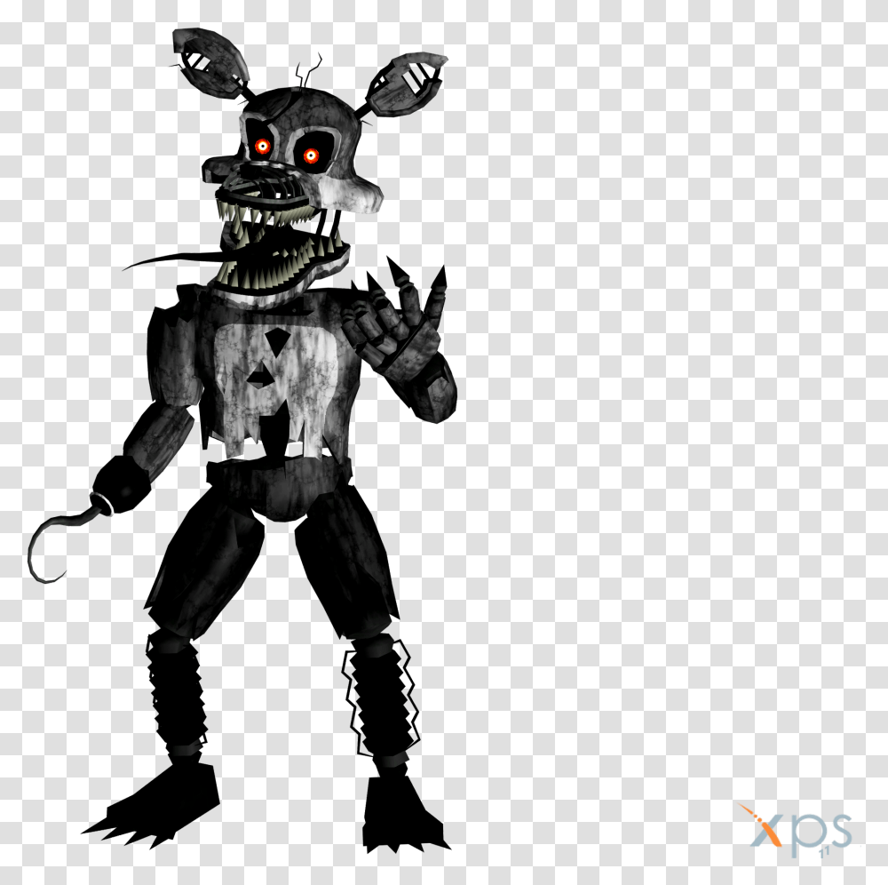 Download Nightmare Foxy Pic Fnaf Shadow Nightmare Foxy, Person, Human, Robot, Toy Transparent Png