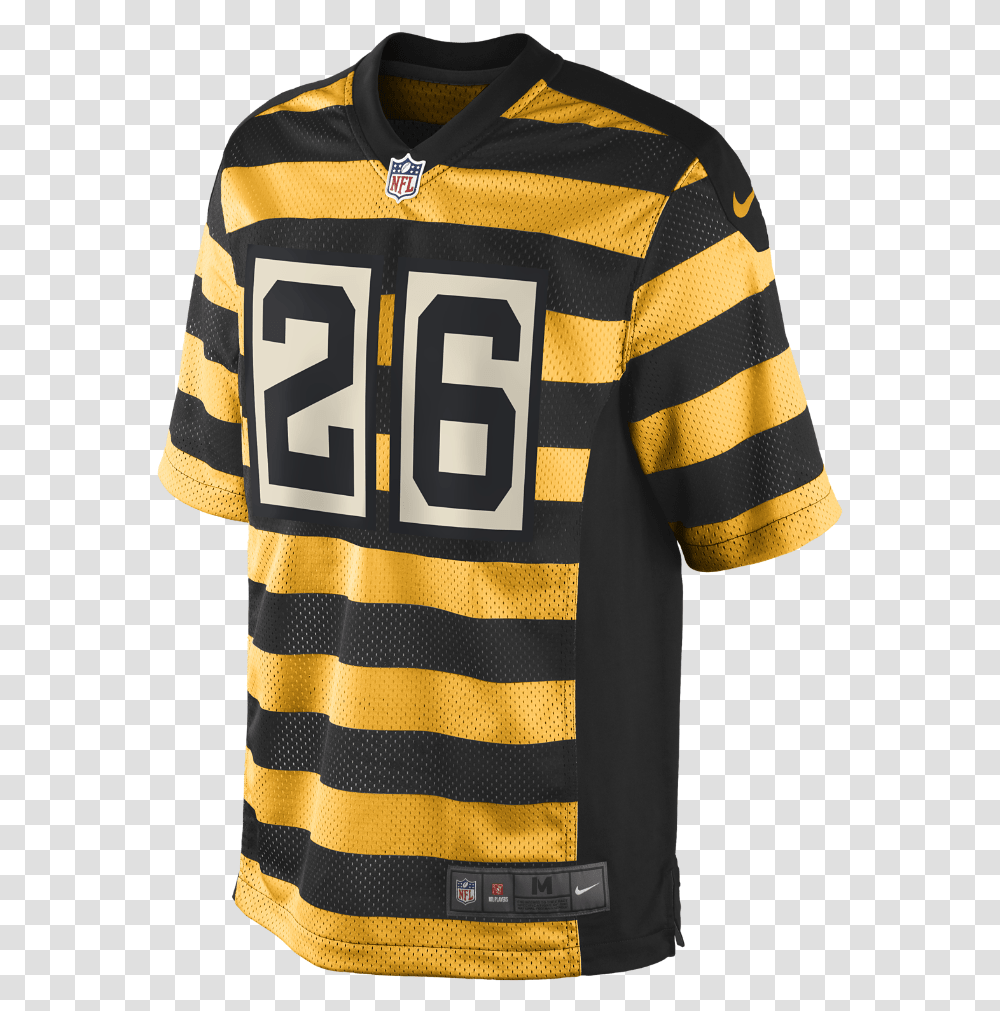 Download Nike Nfl Pittsburgh Steelers Men's Football Tj Watt Bumblebee Jersey, Clothing, Apparel, Shirt, Hoodie Transparent Png