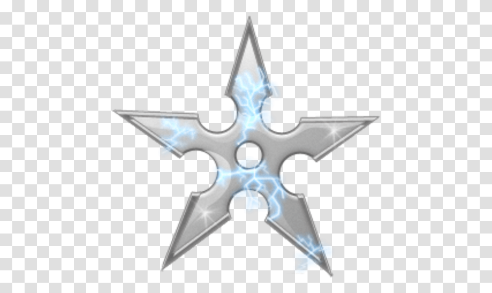 Download Ninja Star Clipart Black Shuriken Ninja Weapon, Symbol, Star Symbol, Cross, Emblem Transparent Png