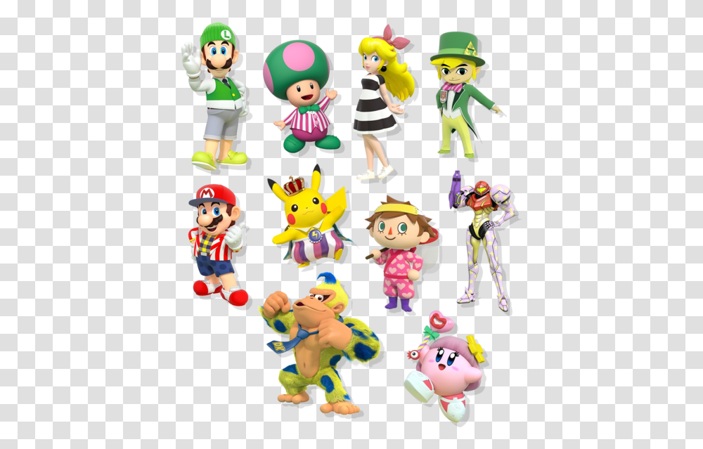 Download Nintendo Characters From 3ds New Nintendo 3ds Commercial, Super Mario, Person, Human, Toy Transparent Png