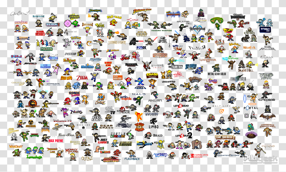 Download Nintendo File Hq Image In Video Game Character Names, Crowd, Text, Urban, Outdoors Transparent Png