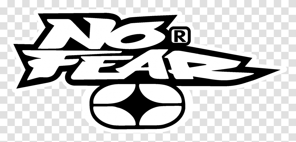 Download No Fear Logo Black And White No Fear Car Stickers, Gun, Weapon, Text, Symbol Transparent Png