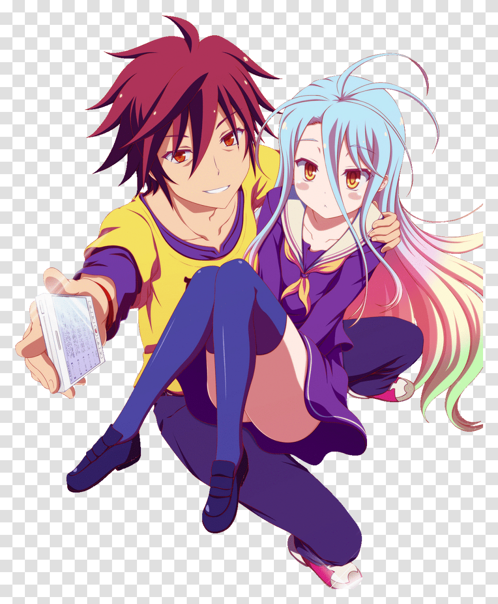 Download No Game Life Android Anime Duos, Manga, Comics, Book, Person Transparent Png