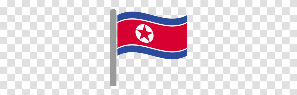 Download North Korean Flag With Pole Clipart North Korea South, American Flag, Postage Stamp Transparent Png