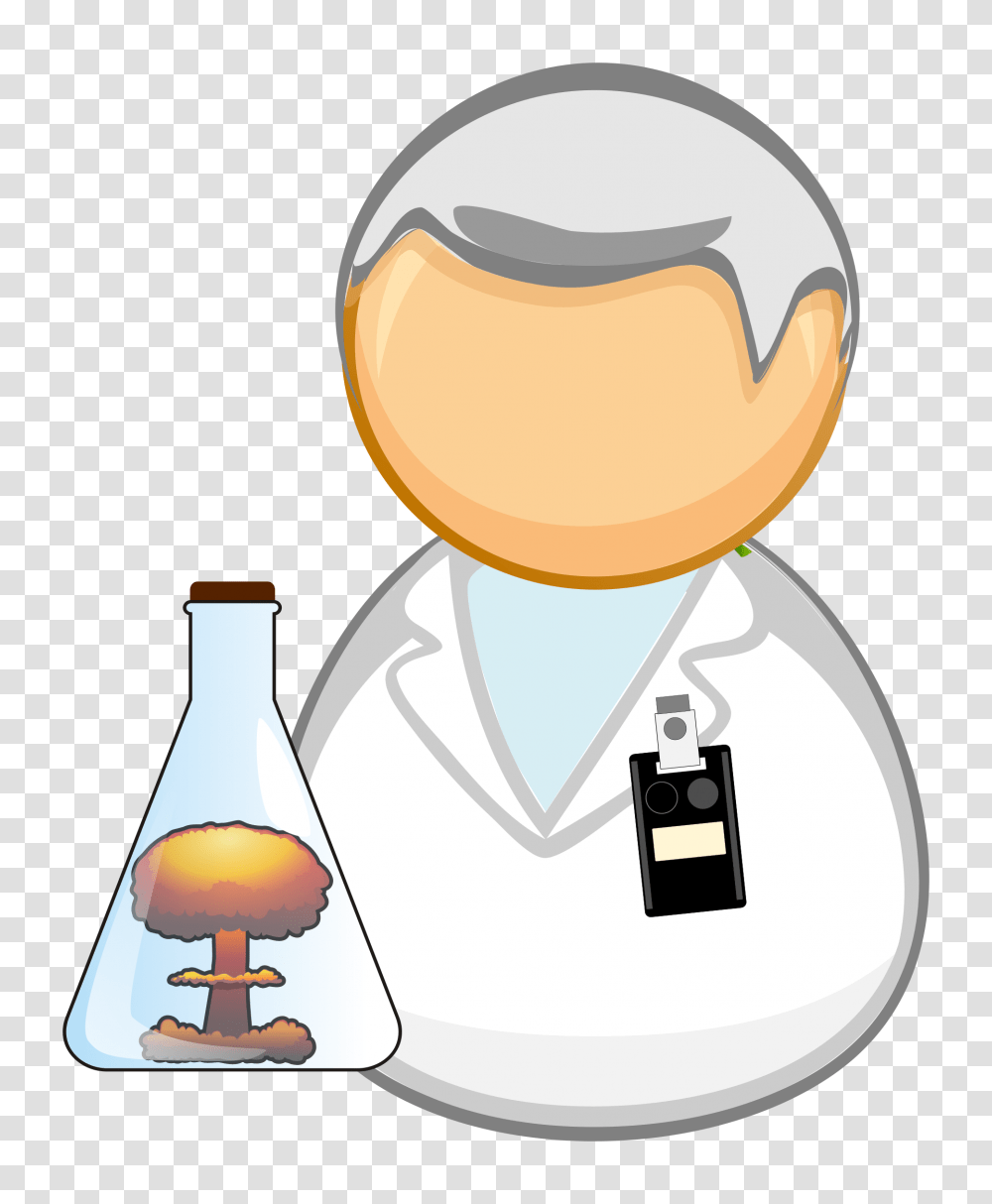 Download Nuclear Scientist Hd Nuclear Medicine Clipart, Lab Coat, Clothing, Apparel, Lamp Transparent Png