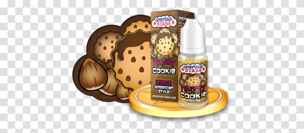 Download Nutty Buddy Cookie From American Stars By American Stars E Liquid, Birthday Cake, Dessert, Food, Tin Transparent Png