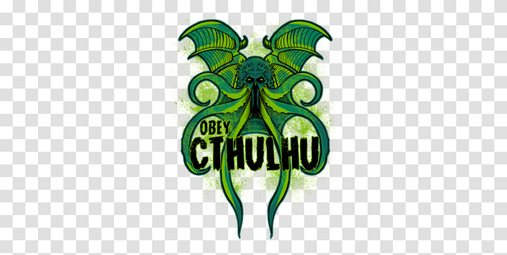 Download Obey The Cthulhu Illustration, Green, Art, Alcohol, Beverage Transparent Png