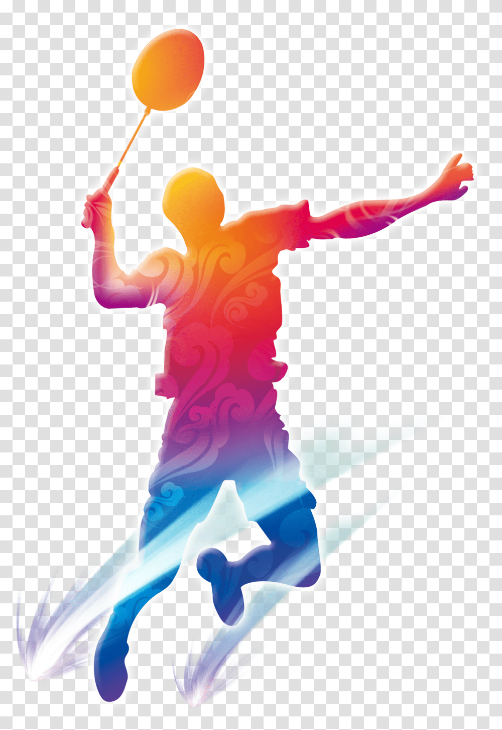 Download Of Silhouettes Badminton Playing People Free Hd, Graphics, Art, Flare, Light Transparent Png
