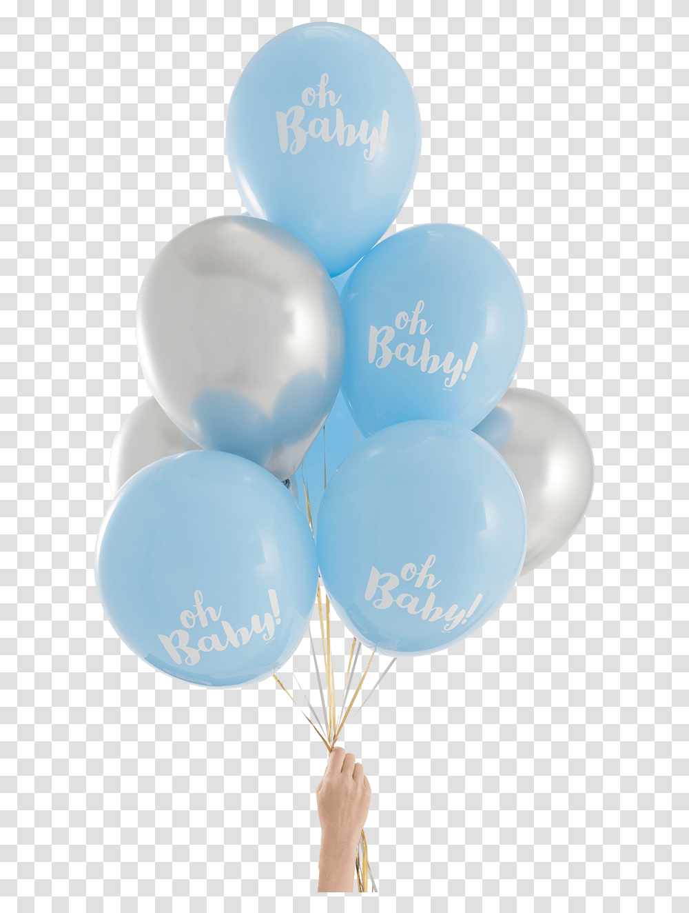 Download Oh Baby Silver Blue Party Light Blue Balloons Transparent Png