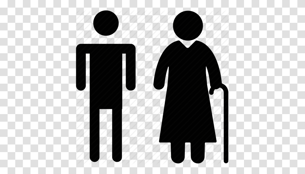 Download Old People Icon Clipart Computer Icons Clip Art Man, Standing, Piano, Silhouette, Crowd Transparent Png