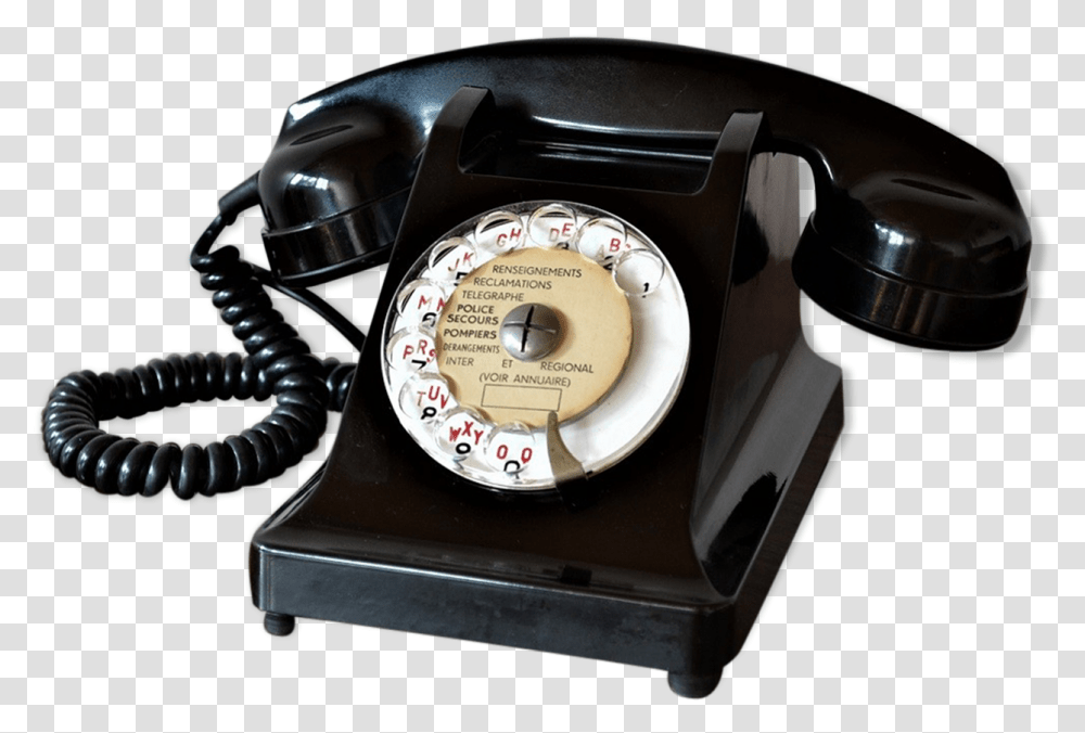 Download Old Phone Ptt Vintage 60s Telephone, Electronics, Dial Telephone, Wristwatch, Clock Tower Transparent Png