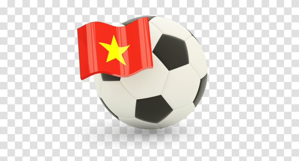 Download Oman Won Football Flag Football With Vietnamese Flag, Soccer Ball, Team Sport, Sports Transparent Png